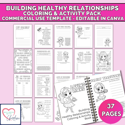 Loving Links: Building Healthy Relationships Coloring & Activity Pack - PLR Rights